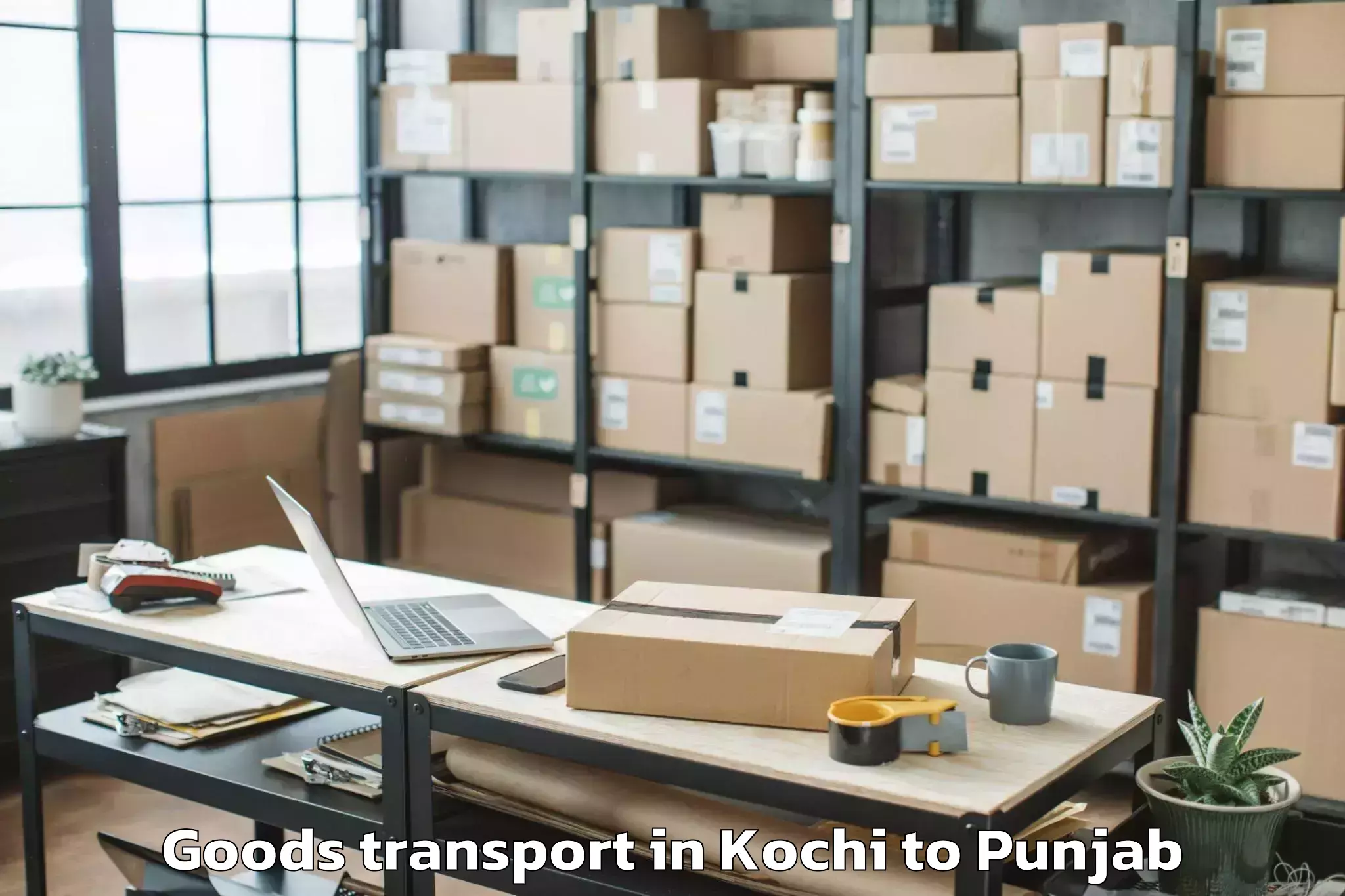 Comprehensive Kochi to Rahon Goods Transport